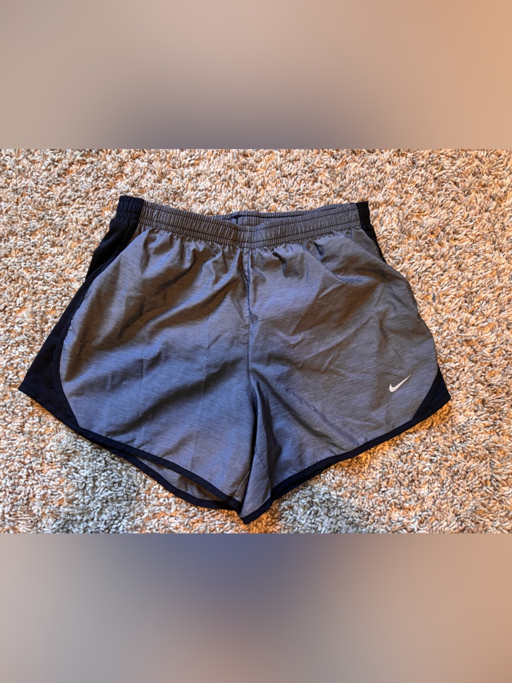 Nike Gray and Black Dri-FIT Performance Shorts